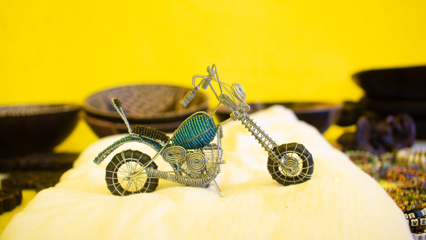 Blue Beaded Bike
